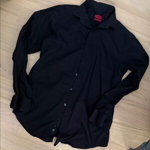 Alfani Men's Black Casual Button Down Shirt